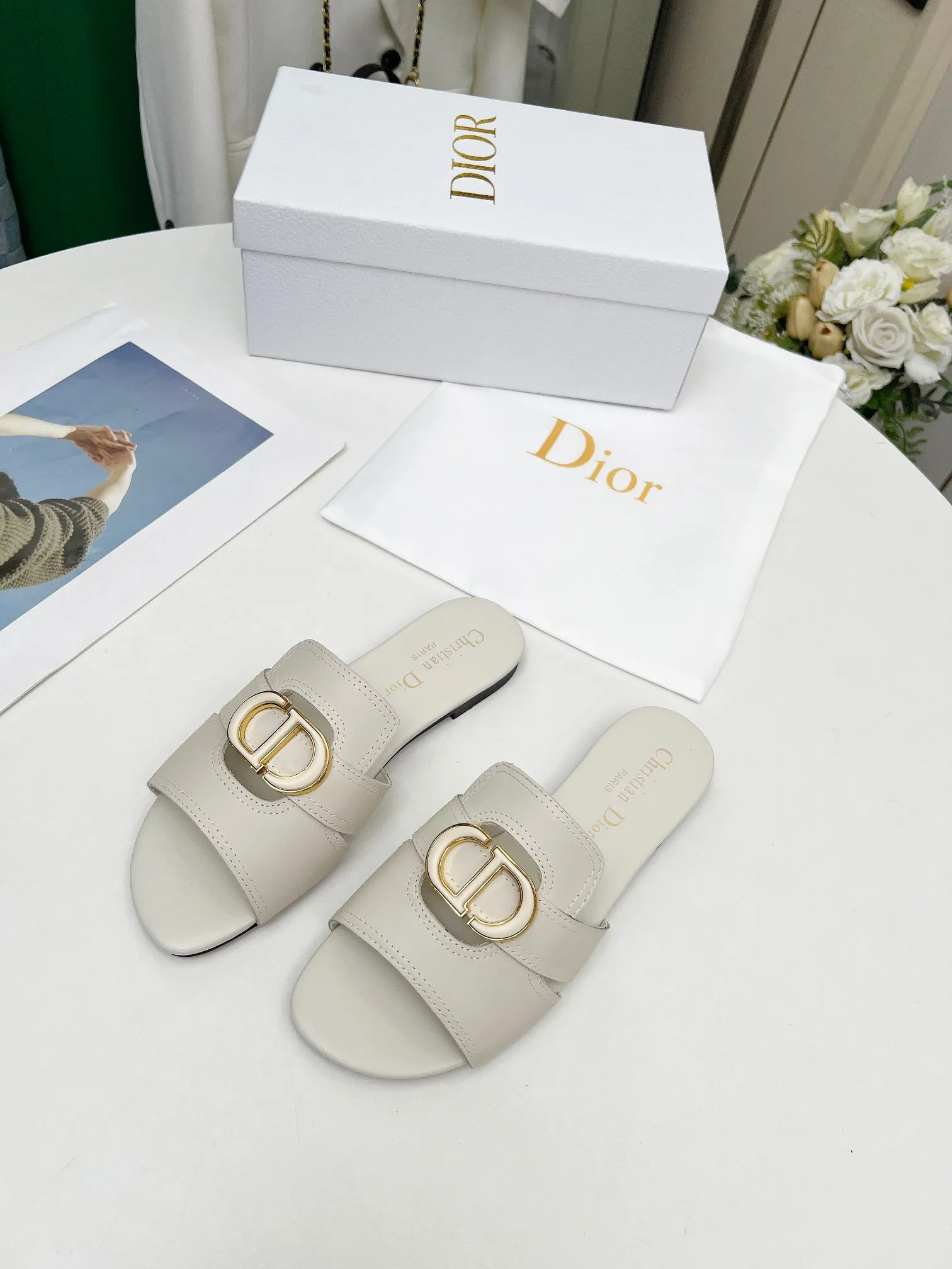 👟👟Ex-factory price 360👟👟 Genuine leather sole +30 Dior spring and summer new model 6 colors optional Size 35-42 Rubber sole Genuine leather sole +30